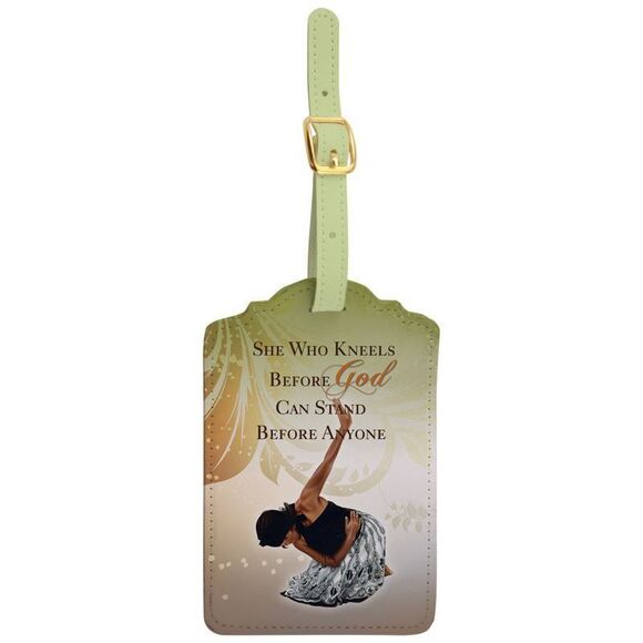Vegan Leather Statement Luggage Tag Set | She Who Kneels - Picture 1 of 1